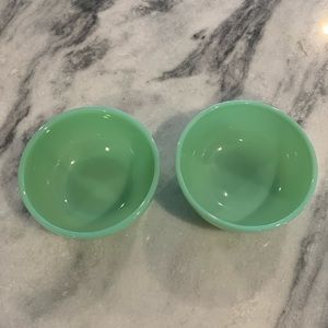 Jadeite pair of cereal bowls 40’s mark